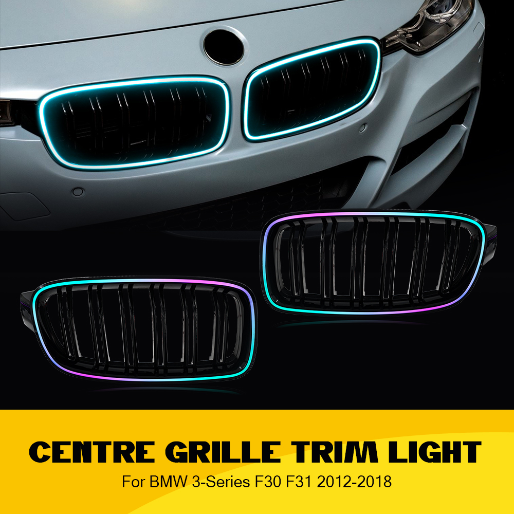 BMW 3-Series Grille RGB Lights For BMW 3-Series F30 (2013–2018) luminated Kidney Grille Light 18 Grille RGB Lights