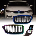 Luci RGB della griglia BMW Serie 3 per BMW Serie 3 F30 (2013–2018) luce della griglia del rene illuminata - Miniatura della galleria del prodotto 5