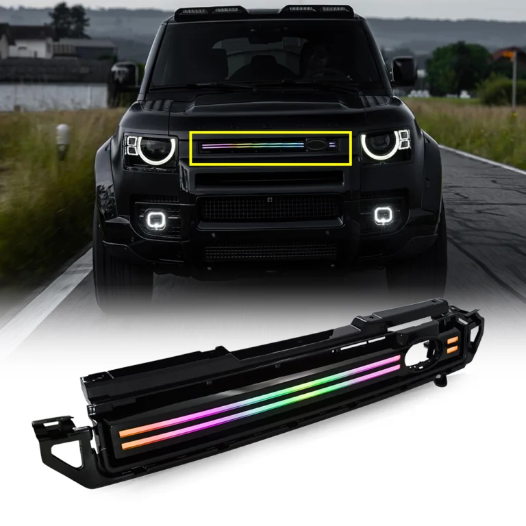 LED Grille Trim Strips for Land Rover Defender 90 / 110 / 130 (2020–2023) - Detail View
