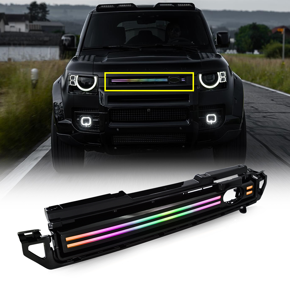 LED Grille Trim Strips for Land Rover Defender 90 / 110 / 130 (2020–2023) - View 2
