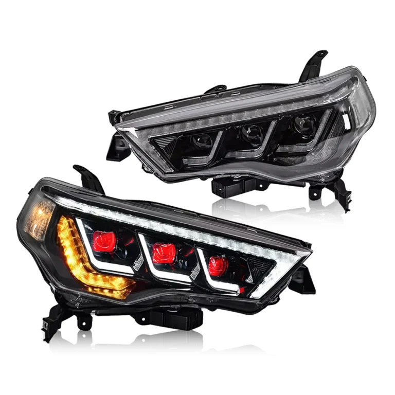 Toyota 4Runner Headlights TT-CB-A163B / TT-CB-A163B-E Devil Eyes (Yellow & White DRL) For Toyota 4Runner (2014–2022) LED Head Lamp - Main View
