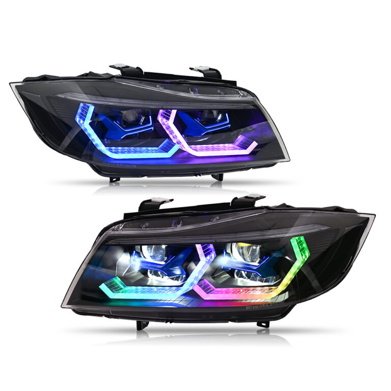 A204-B-RGB LED Headlights for BMW 3 Series E90 E91 (2005–2012) - Main View