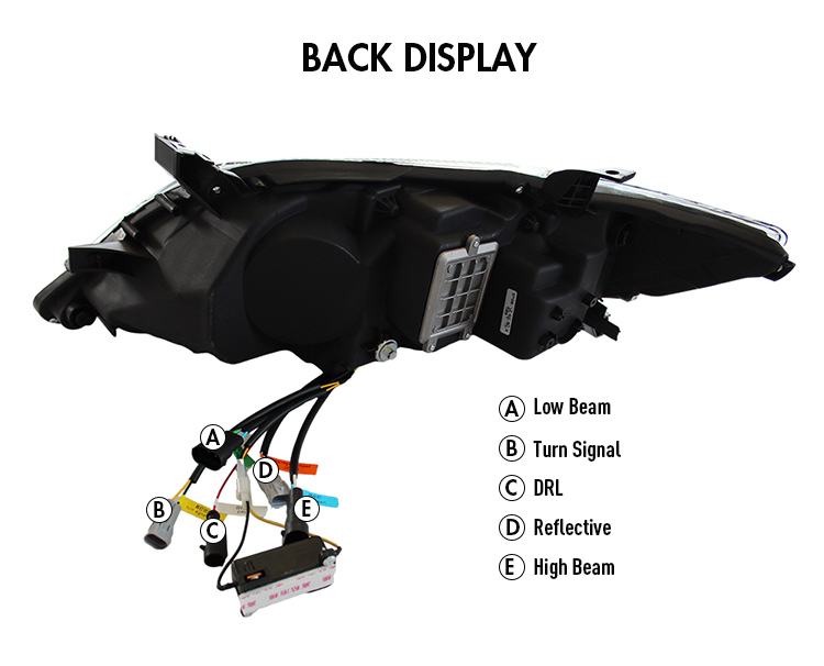 CMR-A192 LED Headlights for Toyota Camry 2012–2014 21 LED Headlights