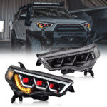 Faros delanteros Toyota 4Runner TT-CB-A163B / TT-CB-A163B-E Ojos del diablo (Amarillo & Luz diurna blanca) Para Toyota 4Runner (2014–2022) Lámpara de cabeza LED - Miniatura de la galería de productos 5