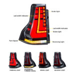 Toyota Prado Tail Lights GX-B107B For Toyota Prado or Lexus GX (2018–2021 г.) Задний фонарь - Миниатюра галереи продуктов 5