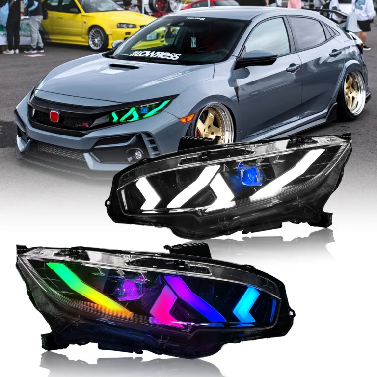 A110B-RGB Car Front for Honda Civic Headlights 2016-2021 - Detail View