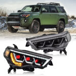 Faros delanteros Toyota 4Runner TT-CB-A163B / TT-CB-A163B-E Ojos del diablo (Amarillo & Luz diurna blanca) Para Toyota 4Runner (2014–2022) Lámpara de cabeza LED - Miniatura de la galería de productos 9