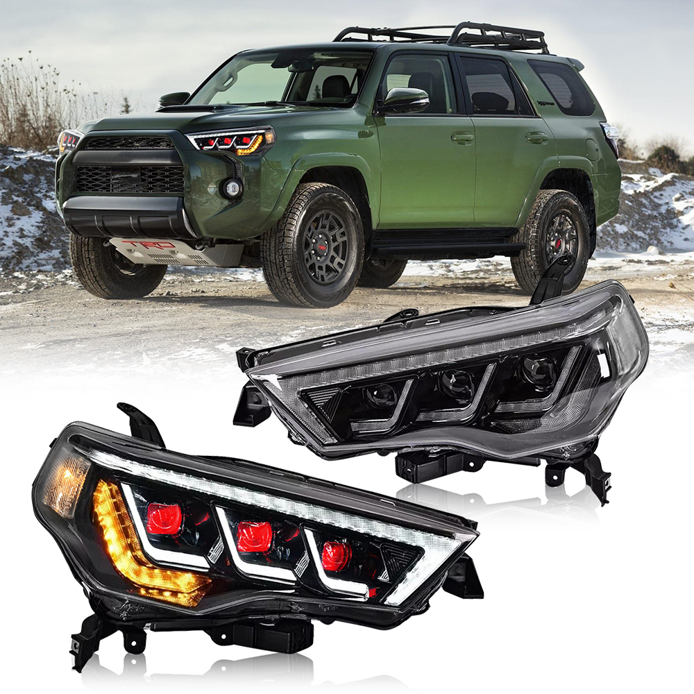 Toyota 4Runner Headlights TT-CB-A163B / TT-CB-A163B-E Devil Eyes (Yellow & White DRL) For Toyota 4Runner (2014–2022) LED Head Lamp - View 9
