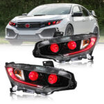 Honda Civic Headlights SY-A148 For Honda Civic (2016–2020) Lampu Kepala - Gambar Kecil Galeri Produk 9