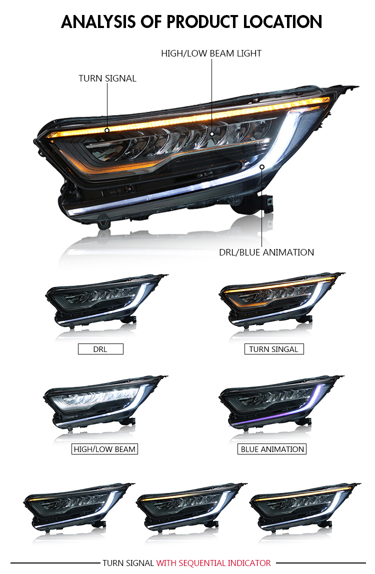 Honda CRV Headlights CRV-A152 For Honda CR-V (2017–2021) Head Lamp 19 CRV Headlights