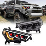 Faros delanteros Toyota 4Runner TT-CB-A163B / TT-CB-A163B-E Ojos del diablo (Amarillo & Luz diurna blanca) Para Toyota 4Runner (2014–2022) Lámpara de cabeza LED - Miniatura de la galería de productos 10