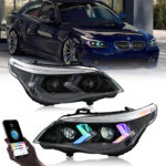 Faro anteriore RGB BMW Serie 5 A209-A-RGB Per BMW Serie 5 E60 E61 (2005–2007) / (2008–2010) Lampada frontale - Miniatura della galleria del prodotto 14