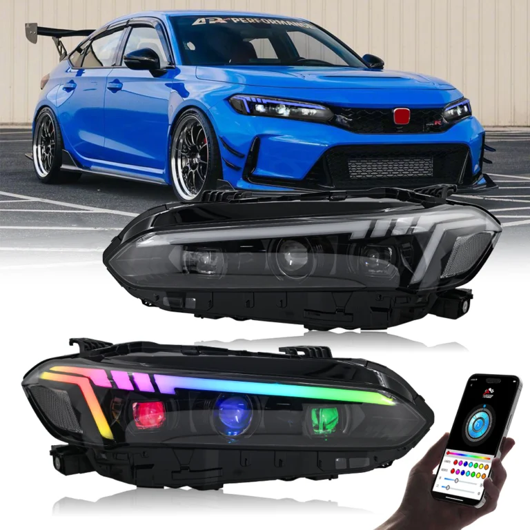 A168-RGB LED Headlight for Honda Civic 2022 - Detail View