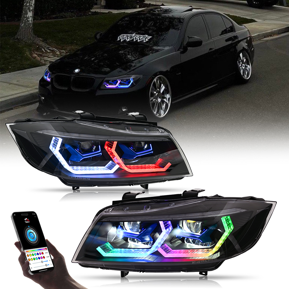 BMW 3-Series RGB Headlight E90-A204-A-RGB / E90-A204-A-H For BMW 3-Series E90 E91 (05–12) Head Lamp 35 RGB Headlight