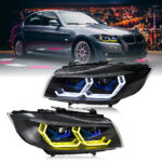 Faro BMW Serie 3 A204-A para BMW Serie 3 E90 E91 (05–12) Lámpara de cabeza (Modelos con base halógena) - Miniatura de la galería de productos 3
