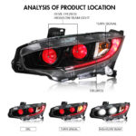 Honda Civic Headlights SY-A148 For Honda Civic (2016–2020) Lampu Kepala - Gambar Kecil Galeri Produk 6