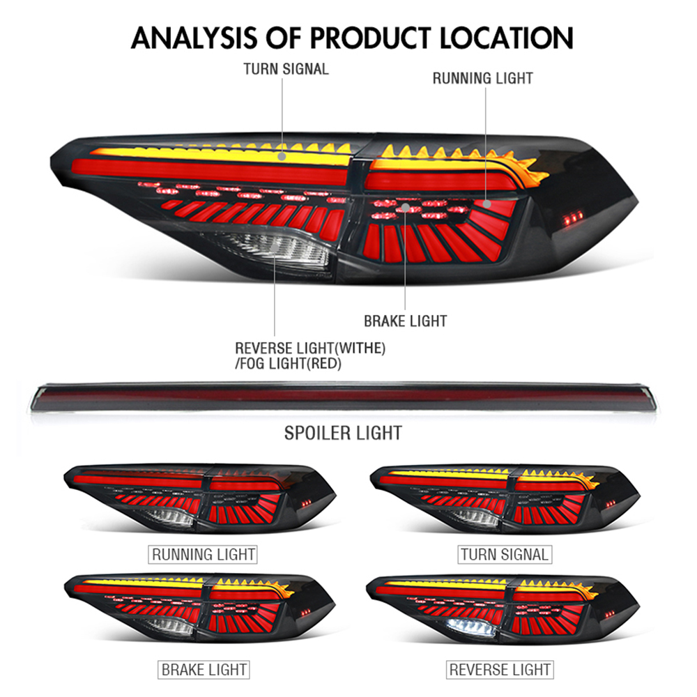 TT-LL-B105C Sequential LED Tail Lights for Toyota Corolla 2020–2023 - View 4