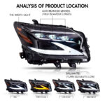 Faros delanteros Lexus GX GX-A161 / GX-A161-R / GX-A161-B para Lexus GX (2014–2019) Lámpara de cabeza LED - Miniatura de la galería de productos 11