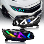 A110B-RGB Autofront für Honda Civic Scheinwerfer 2016-2021 - Miniaturansicht der Produktgalerie 6