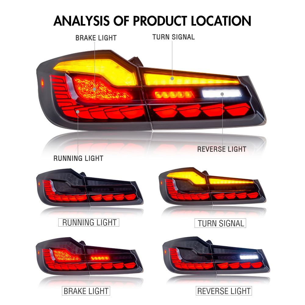 BMW 5 Series Tail Lights BM-B132L For BMW 5-Series G30 G38 (2018–2022) Tail Lamp - View 5