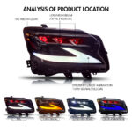 Faros delanteros Lexus GX GX-A161 / GX-A161-R / GX-A161-B para Lexus GX (2014–2019) Lámpara de cabeza LED - Miniatura de la galería de productos 12