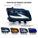 Faros delanteros Lexus GX GX-A161 / GX-A161-R / GX-A161-B para Lexus GX (2014–2019) Lámpara de cabeza LED - Miniatura de la galería de productos 13