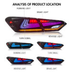 Fanale posteriore a LED B101-RGB per Toyota Camry 2018–2023 - Miniatura della galleria del prodotto 4