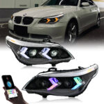 Faro anteriore RGB BMW Serie 5 A209-A-RGB Per BMW Serie 5 E60 E61 (2005–2007) / (2008–2010) Lampada frontale - Miniatura della galleria del prodotto 3