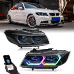 Phare RVB BMW Série 3 E90-A204-A-RGB / E90-A204-A-H pour BMW série 3 E90 E91 (05–12) Lampe frontale - Vignette de la galerie de produits 12