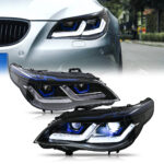 Farol BMW Série 5 A209-B Para BMW Série 5 E60 E61 (2005–2007) / (2008–2010) Farol - Miniatura da galeria de produtos 9