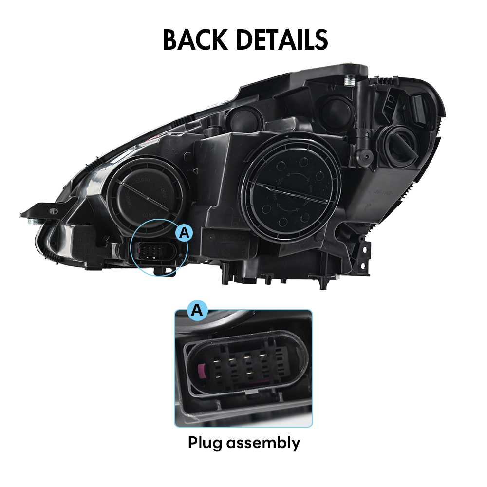 A506-A Car Headlight for Mercedes-Benz C-Class W204 (2008–2011) - View 8