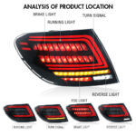 BC-B156 Luci posteriori per BENZ W204 C180 C200 C260 C300 07-14 Lampada di CODA - Miniatura della galleria del prodotto 5