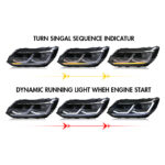 Lampu Depan LED Penuh A186-BE untuk Volkswagen 2013–2017 - Gambar Kecil Galeri Produk 6