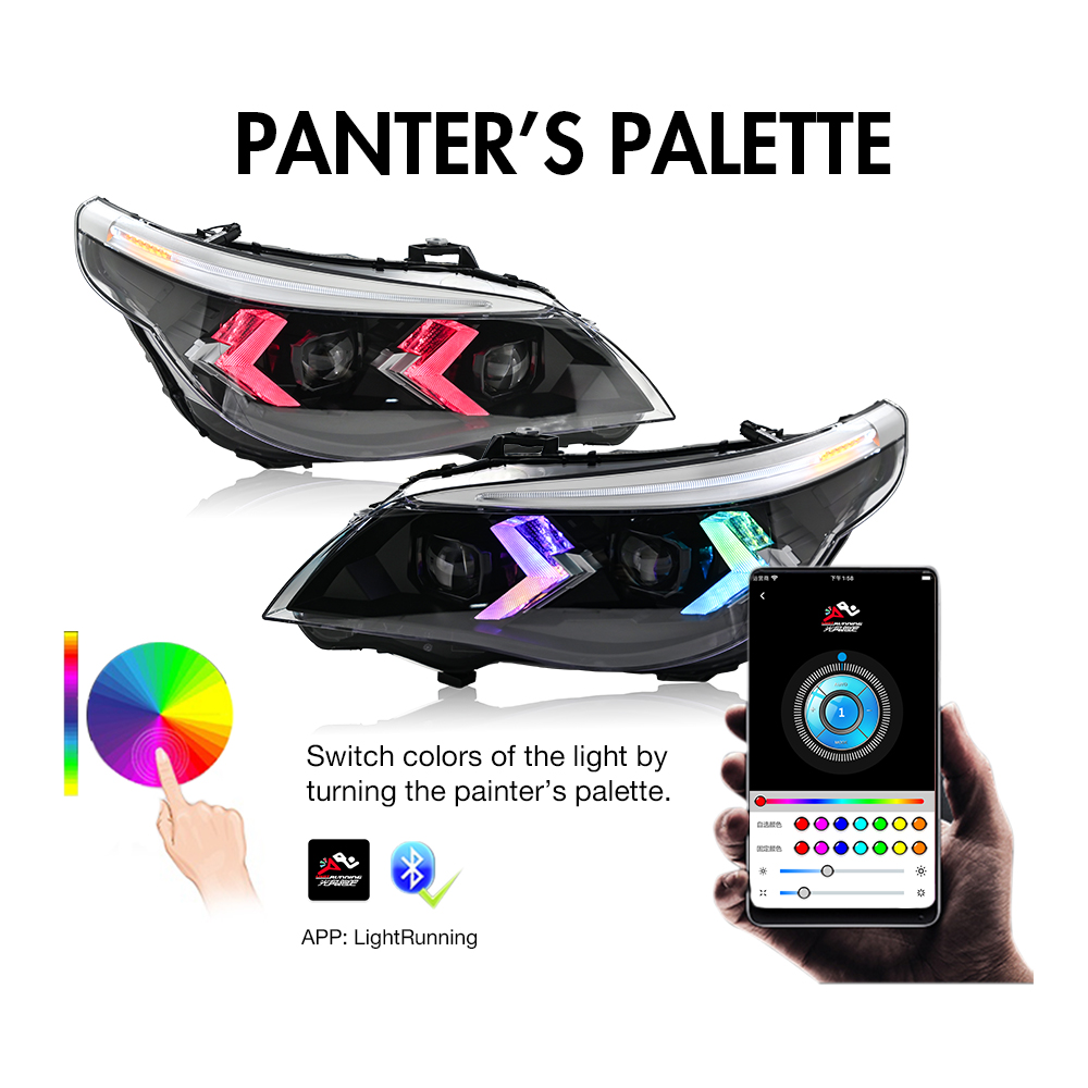 BMW 5-Series RGB Headlight A209-A-RGB For BMW 5-Series E60 E61 (2005–2007) / (2008–2010) Headlamp - View 13