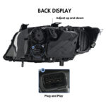 Faro BMW Serie 3 A204-A para BMW Serie 3 E90 E91 (05–12) Lámpara de cabeza (Modelos con base halógena) - Miniatura de la galería de productos 8