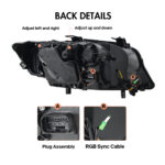 Phare RVB BMW Série 3 E90-A204-A-RGB / E90-A204-A-H pour BMW série 3 E90 E91 (05–12) Lampe frontale - Vignette de la galerie de produits 7