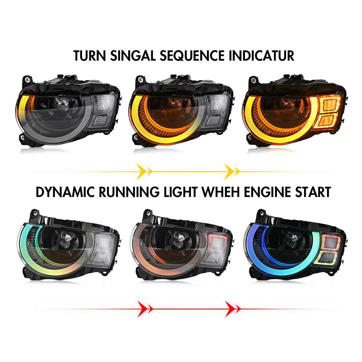 LHWS-A533-RGB-ZT RGB Headlight for Land Rover Defender 2020–2025 - View 10