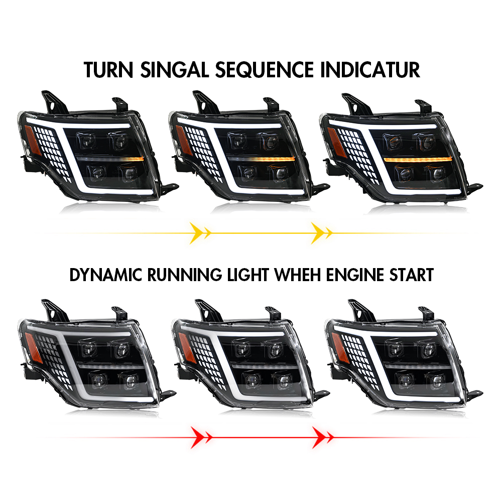A124-4T LED Headlights for Mitsubishi Pajero V93 / V97 (2009–2021) - View 8