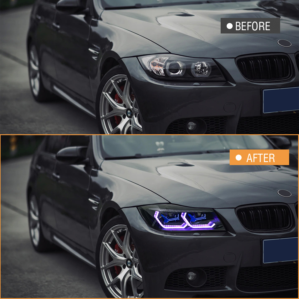 BMW 3 シリーズ RGB ヘッドライト E90-A204-A-RGB / E90-A204-A-H BMW