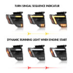 ABC F150-A509 LED Projector Headlights with Amber DRL Turn for Ford F-150 2009–2014 - Thumbnail ng Product Gallery 5