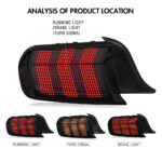 Luces traseras LED B201-RGB para Ford Mustang 2015-2023 - Miniatura de la galería de productos 9