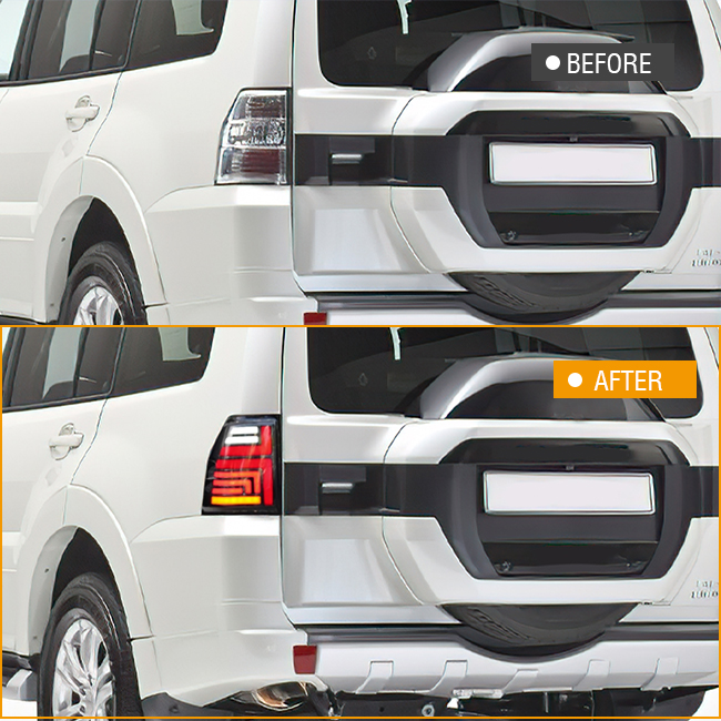B124 LED Tail Lights for Mitsubishi Pajero 2006–2020 24 LED Tail Lights
