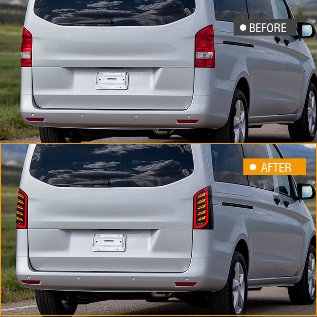 أضواء خلفية LEDl Lights for Mercedes-Benz Metris 2015–2020 12 LED Tail Lights