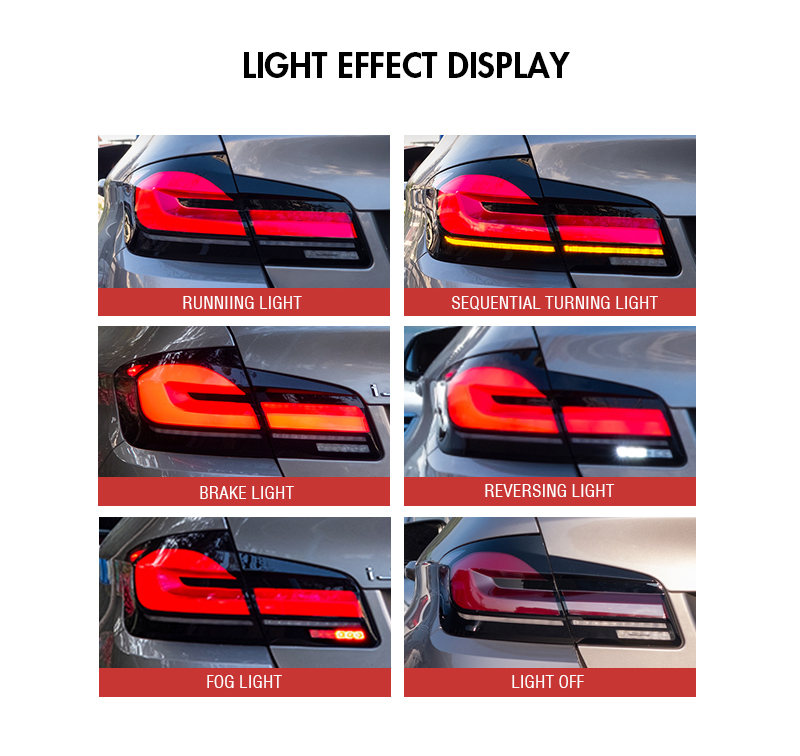 BMW 5 Series Tail Lights BM-B132F For BMW 5-Series F10 F18 (2011–2017) Tail Lamp 18 Tail Light