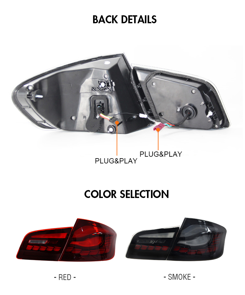 BMW 5 Series Tail Lights BM-B132C For BMW 5-Series F10 F18 (2011–2017) Tail Lamp 17 Tail Light
