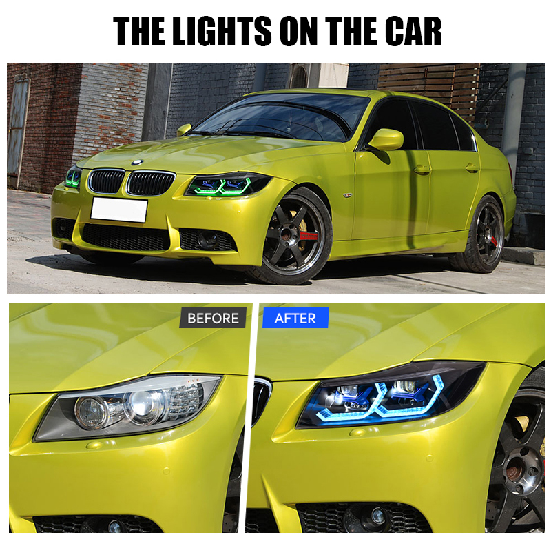 BMW 3-Series RGB Headlight E90-A204-A-RGB / E90-A204-A-H For BMW 3-Series E90 E91 (05–12) Head Lamp 26 RGB Headlight