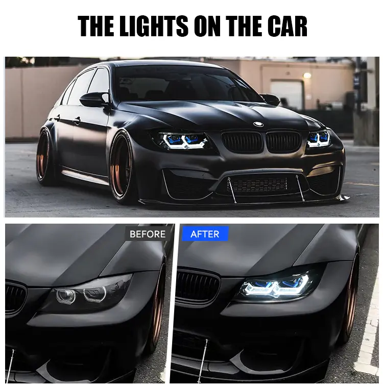 BMW 3-Series Headlight A204-A For BMW 3-Series E90 E91 (05–12) Head Lamp (Halogen Base Models) 16 Headlight