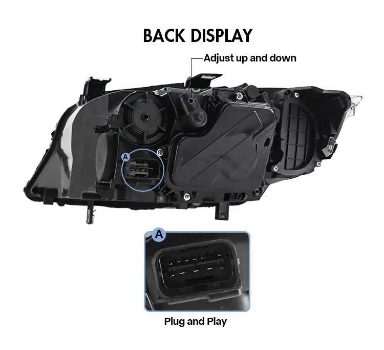 BMW 3-Series Headlight A204-A For BMW 3-Series E90 E91 (05–12) Head Lamp (Halogen Base Models) 19 Headlight