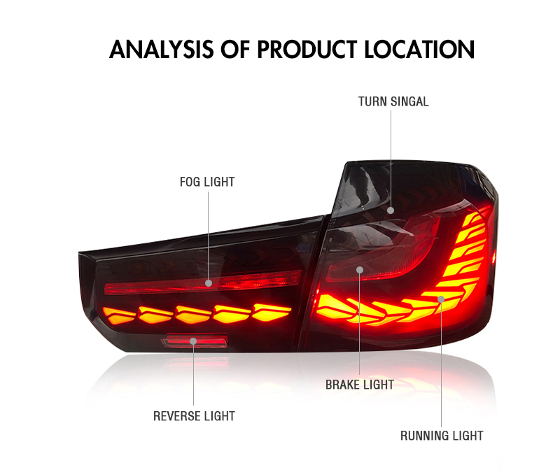 BMW 3-Series Tail Lights BM-B121B / BM-B121B-B For BMW 3-Series (2013–2017) / (2018–2019) Tail Lamp 16 Tail Light