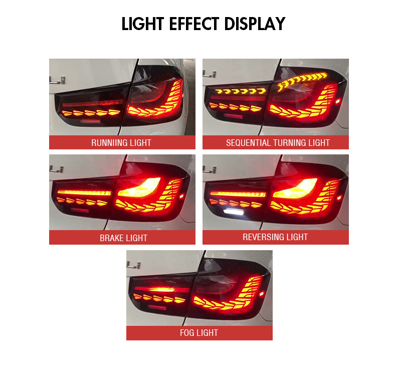 BMW 3-Series Tail Lights BM-B121B / BM-B121B-B For BMW 3-Series (2013–2017) / (2018–2019) Tail Lamp 18 Tail Light